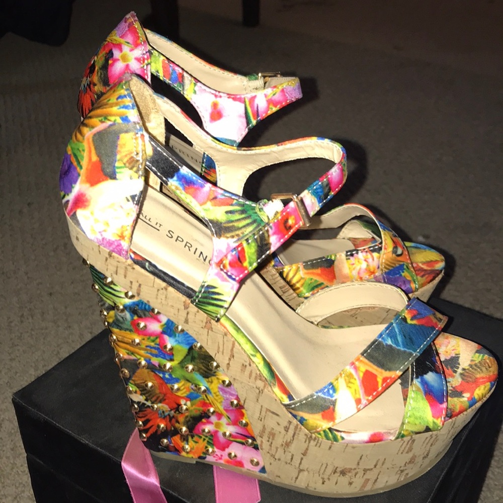Multi color studded Wedges
